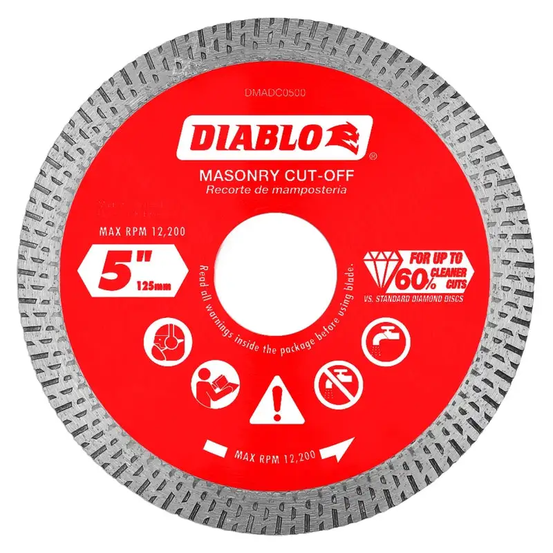 Diablo 5 Inch Ceramic Blend Hook and Lock Sanding Disc 80 Grit Coarse 50 Pack