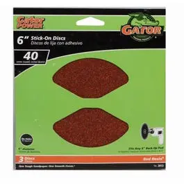3-Pack 6-Inch Stick-On Extra-Coarse Sanding Discs Power Sanders GatorGrit