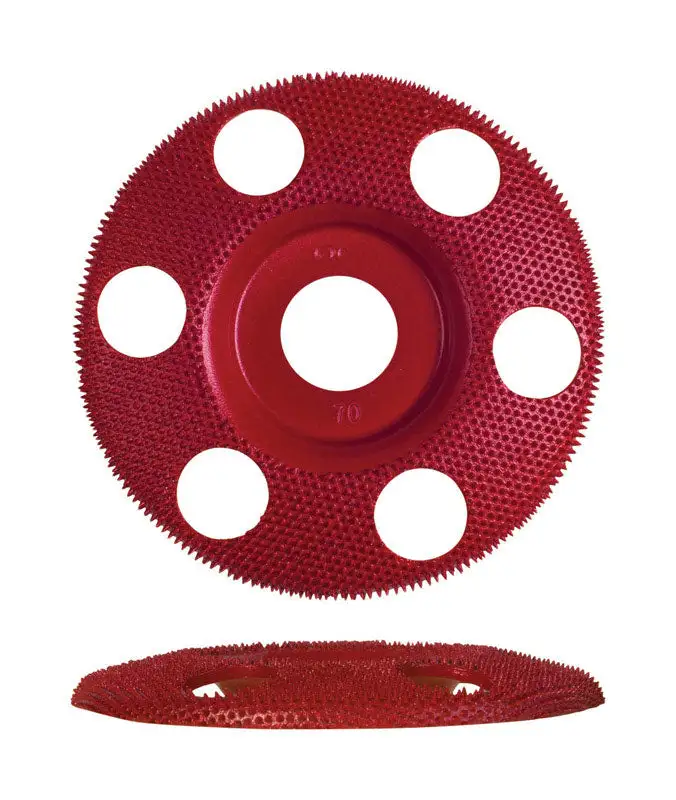 King Arthur's Tools Holey Galahad 4 Inch Tungsten Carbide Bolt-On Sanding Disc 70 Grit Medium