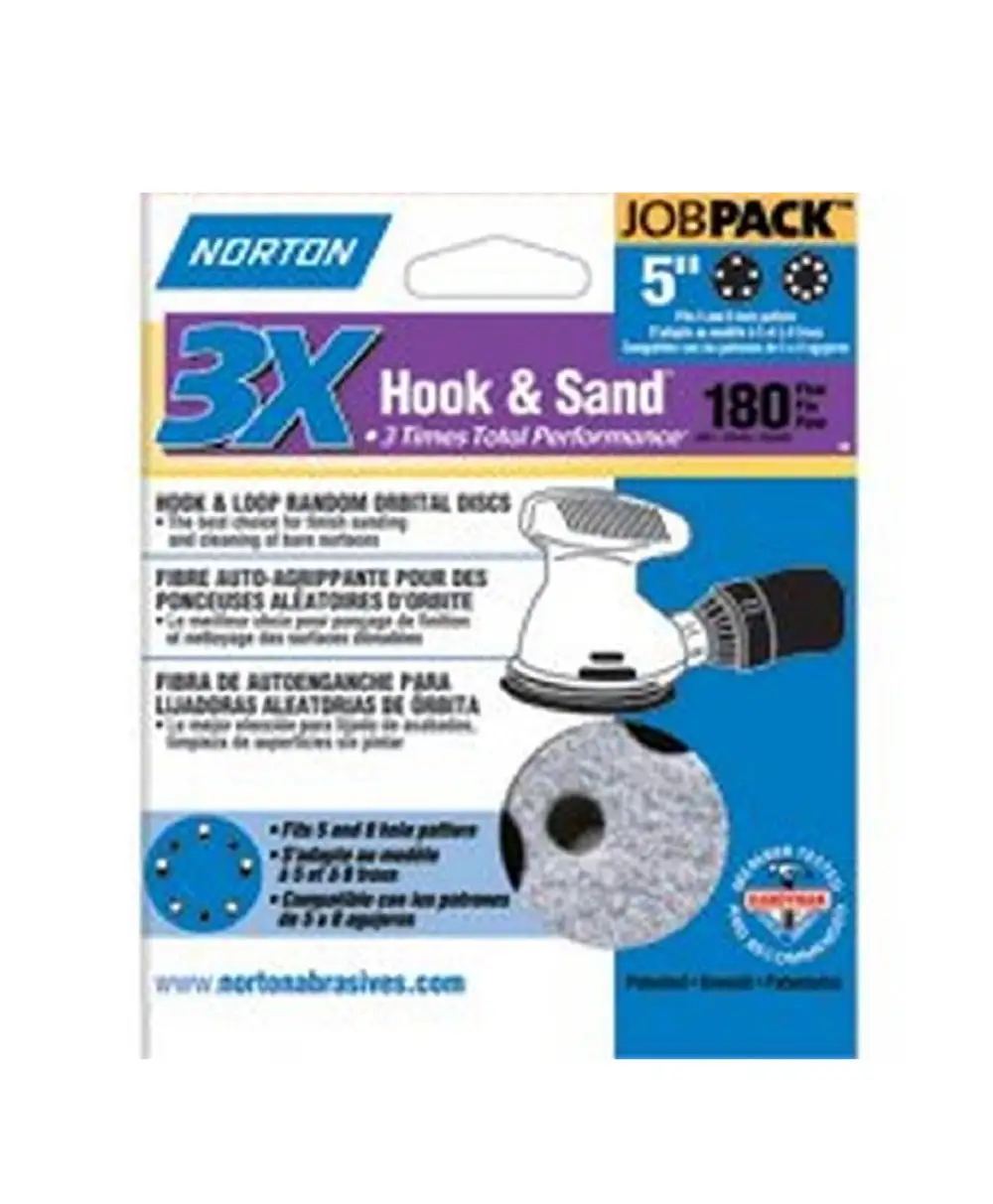Norton 04037 Job Pack Sanding Disc P180 Grit 5 Pack