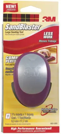 Tool 3.7 Inch x 7 Inch Sanding Rectangular Pad Smooth Finishes 3M