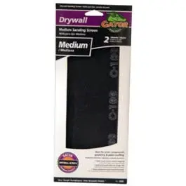 Drywall Sanding Screen Medium 100-Grit 4.25x11.25-Inch 2-Pack Drywall Repair Gator Grit