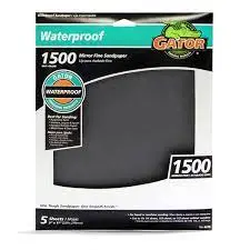Gator Waterproof Sanding Sheets 1500 Grit Wet Dry Sanding