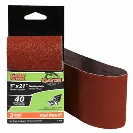 2-Pack 3 x 21-Inch 40-Grit Bi-Directional Sanding Sheets Orbital Sanders GatorGrit