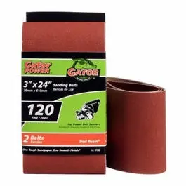 2-Pack 3 x 24-Inch 120-Grit Bi-Directional Sanding Sheet Versatile Sanding GatorGrit