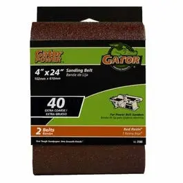 2-Pack 4 x 24-Inch 40-Grit Bi-Directional Sanding Sheet Wood and Metal GatorGrit