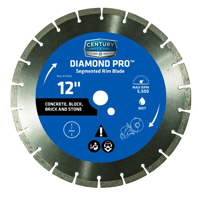 Century Drill & Tool 12 . Diamond Segmented Rim Saw Blade Masonry