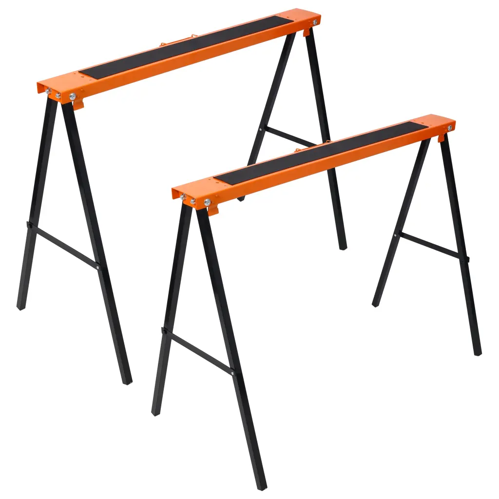 Saw Horses 2 Pack Folding Travel Friendly Work Horse Fast Open Legs g-h