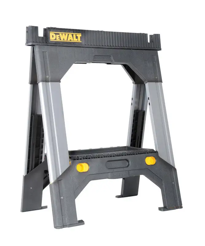 DeWalt 32-11/16 Inch Adjustable Folding Sawhorse 2500 lb Capacity 1 Pair