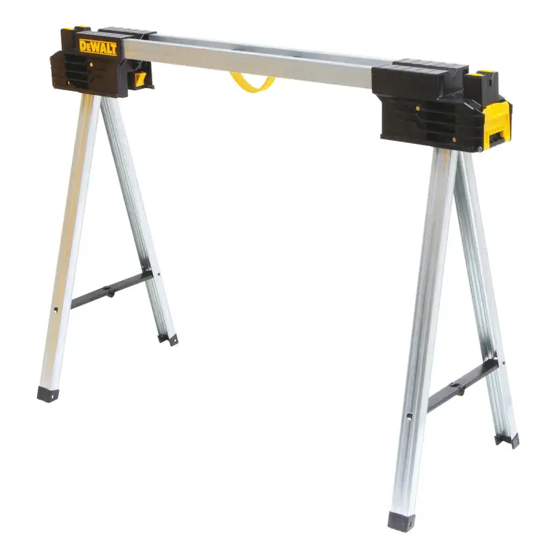 DeWalt 43 3 4 Inch Metal Folding Sawhorse 2000 lb Capacity Yellow