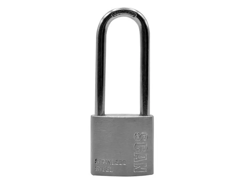 Scan Stainless Steel Padlock 32mm Lengthy Shackle