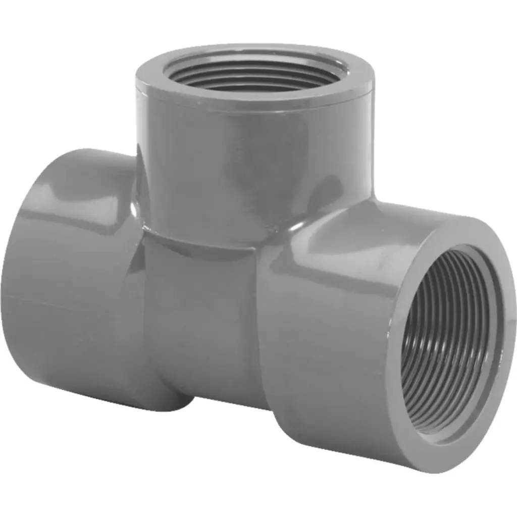 Charlotte Pipe 1-1/2-Inch FIP Schedule 80 PVC Tee Industrial Plumbing