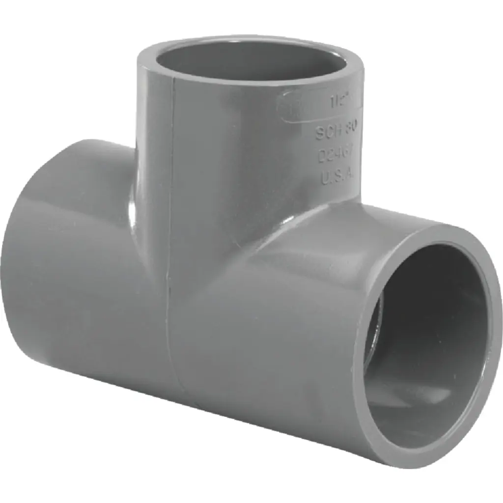 Charlotte Pipe 1-1/2-Inch Slip Schedule 80 PVC Tee Heavy-Duty Plumbing