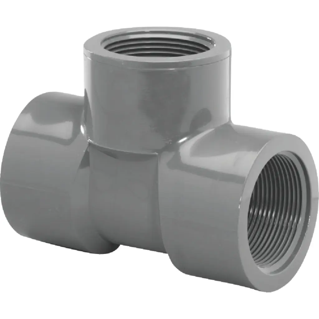 Charlotte Pipe 1-Inch FIP Schedule 80 PVC Tee High-Pressure Plumbing