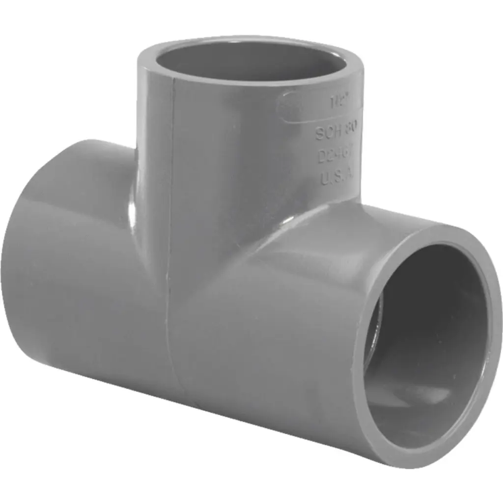 Charlotte Pipe 3/4-Inch Slip Schedule 80 PVC Tee Plumbing Applications