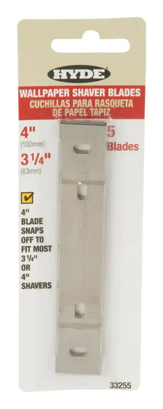 Hyde 4 Inch Silver Steel Shaver Blade Pack 10 Precision Cutting
