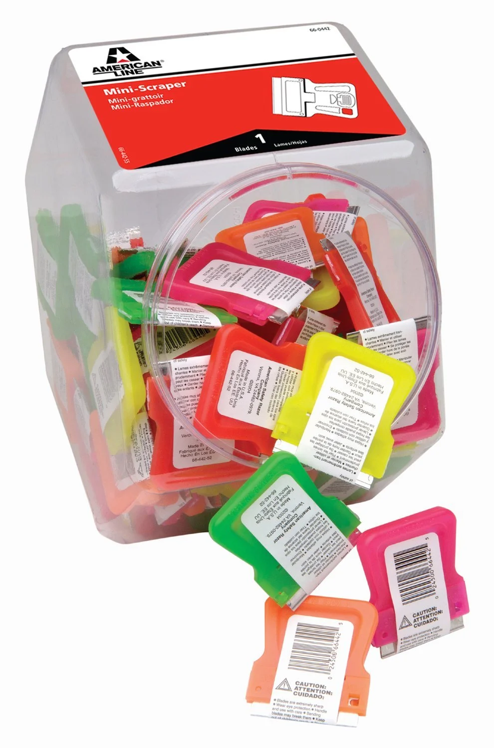 American Line 66-0442 Mini Scraper Dispenser 100 Count Disposable Scrapers