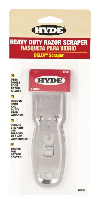 Hyde Delta 1-1/2 Carbon Steel Single-Edge Razor Scraper Pack 10