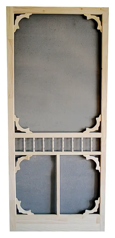 Screen Tight WCOL36 Series Screen Door, 36 W Opening, 80 H Opening, Wood Frame, Buoyant Brown, Reversible Handle