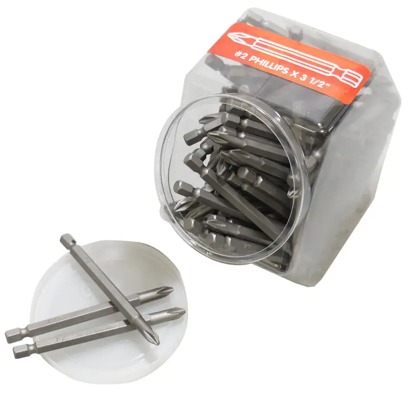 Best Way Tools Phillips #2 X 3-1/2 . L Screwdriver Bit Carbon Steel 100 pc Set