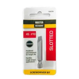 #8-10 Slotted Screwdriver Bit Precision Fastening and Repairs Master Mechanic