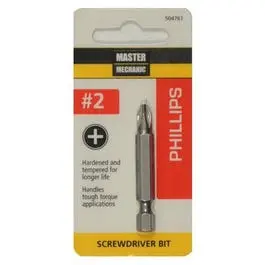 #2 Phillips Screwdriver Bit 2-Inch Power Drills and Screwdrivers Master Mechanic