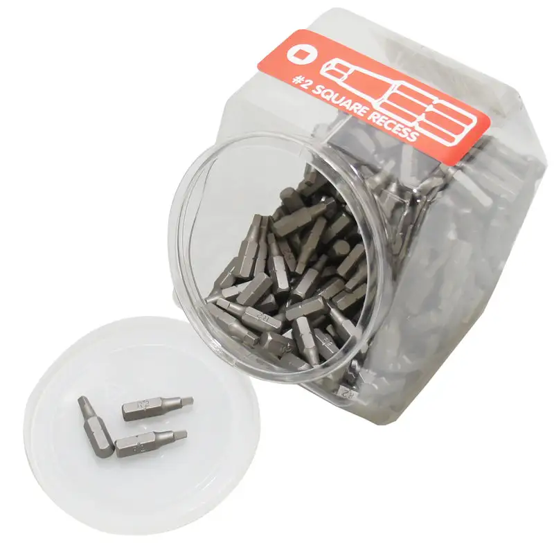 Mayhew Bestway Square Recess #2 Screwdriver Bit 5.75 Inch Carbon Steel 100 Pack