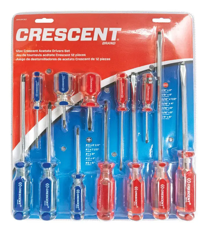 Crescent Phillips Slotted Screwdriver Set 12 Piece
