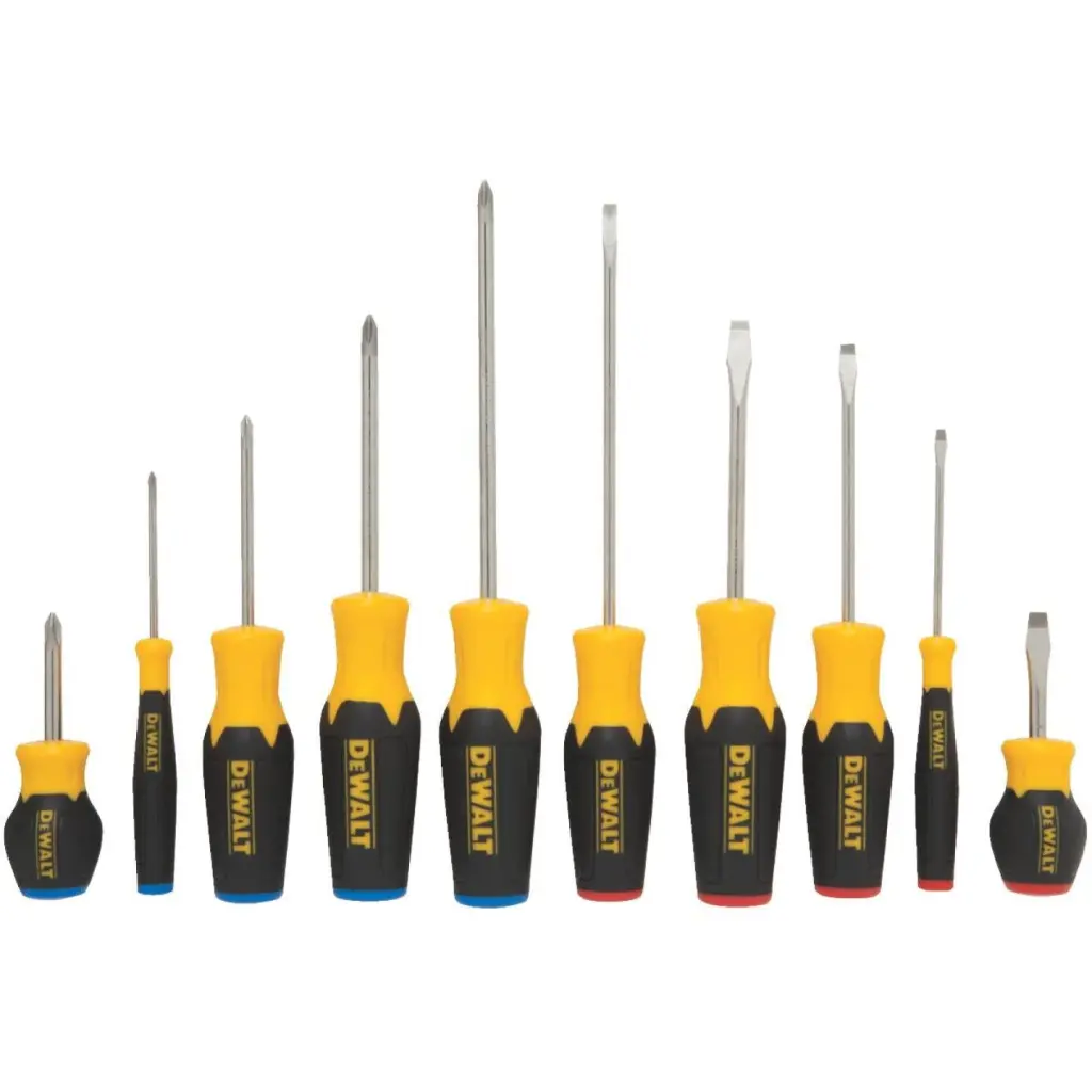 DeWalt Slotted & Phillips Screwdriver Set 10-Piece Home & Workshop