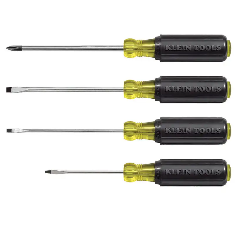 Klein Tools 85484 Mini Cushion-Grip Screwdriver Set 4-Piece Compact Screwdriver Kit