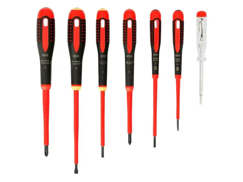 Bahco BE-9887S ERGO™ VDE Insulated Screwdriver Place, 7 Piece