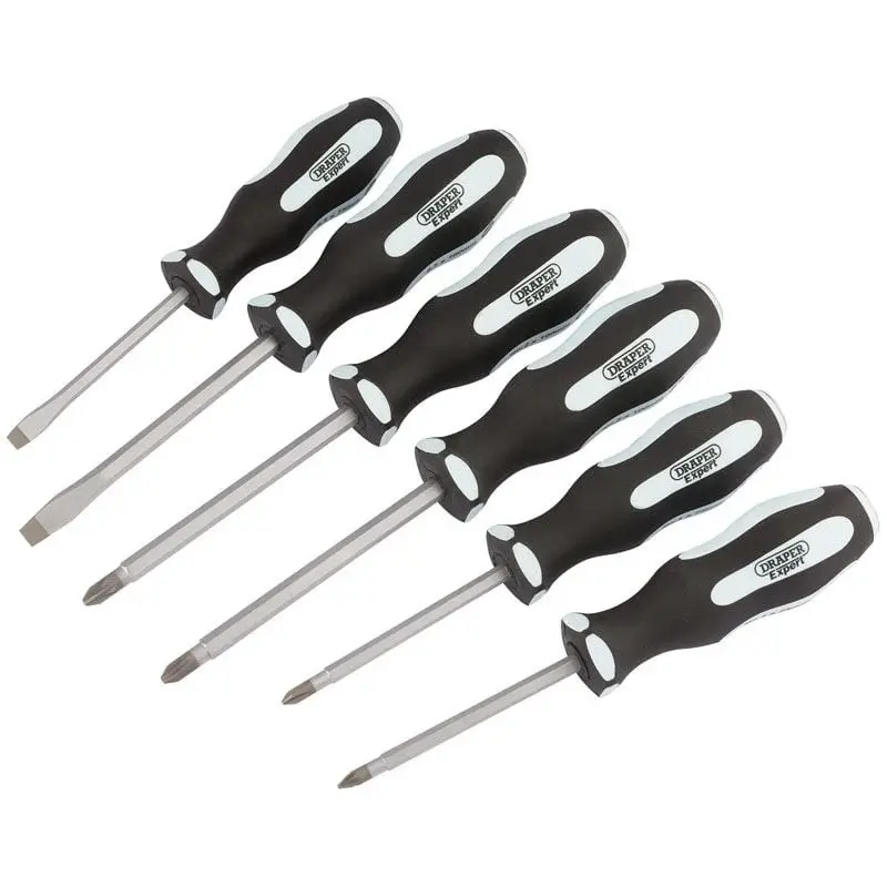 Draper 996/S6 Pound Thru' Soft Grip Screwdriver Place (6 Piece) - (63590)