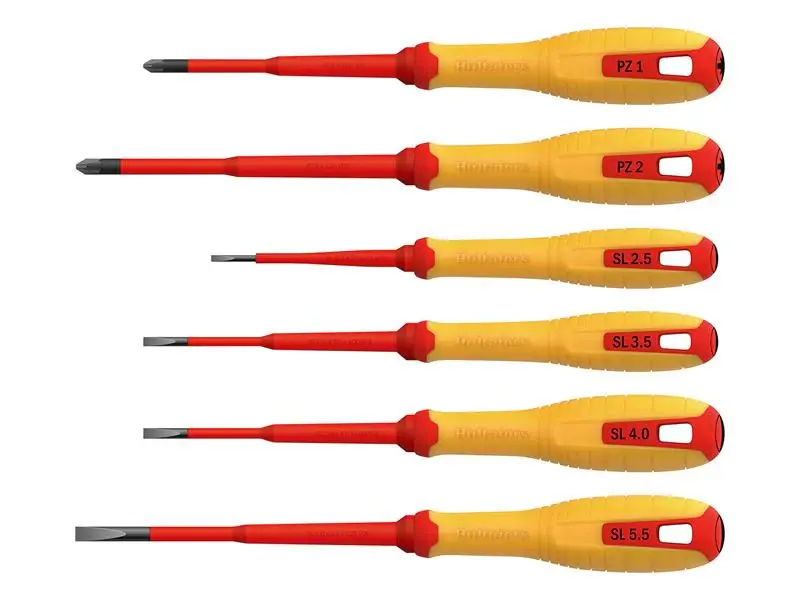Hultafors VDE Pozidriv & Slotted Screwdriver Place, 6 Piece