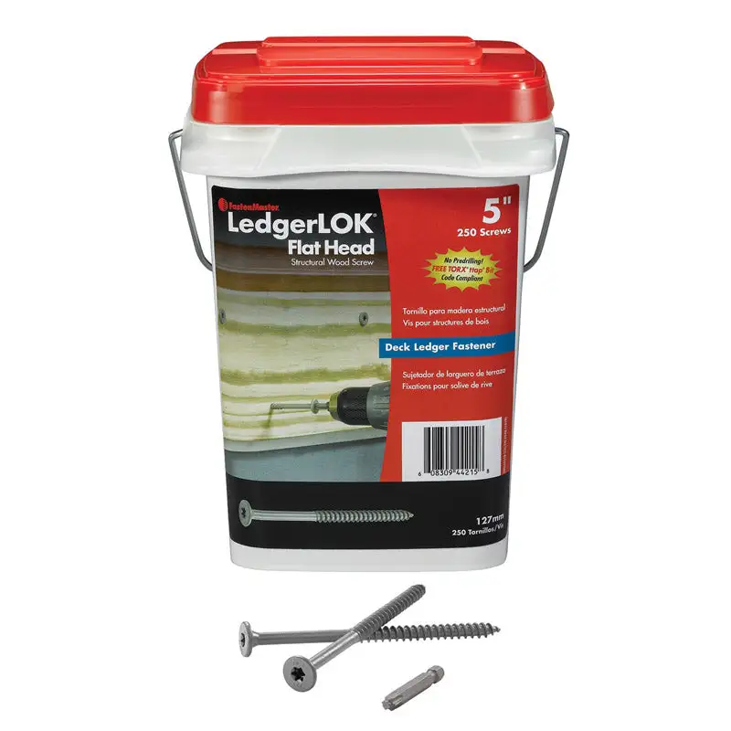 FastenMaster LedgerLok No. 14x5 Inch Star Flat Head Structural Screws Decking