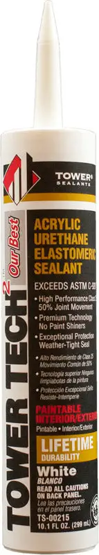 SEALANT WHITE 10.1OZ Pack 12 Construction & Repairs Tower Sealants
