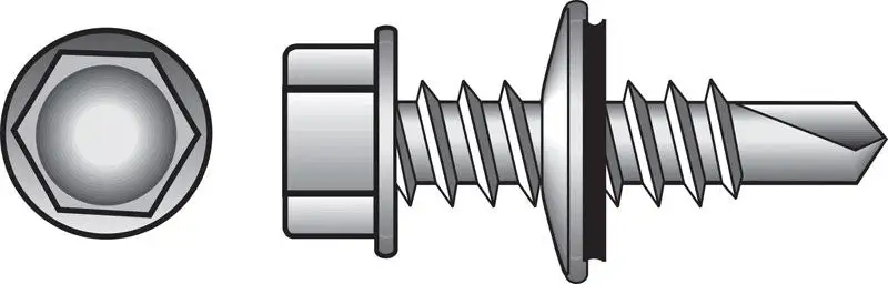 HILLMAN 1/4 Sizes X 1-1/2 Hex Washer Head Self-Drilling Screws 100 Pack