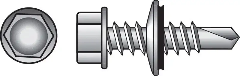 HILLMAN 1/4 Sizes X 1 Hex Washer Head Self-Drilling Screws 100 Pack