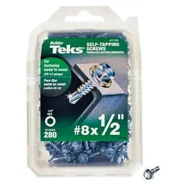 280-Pack #8 x 1/2-Inch Self-Tapping Hex Washer Head Drill Point Screws Teks