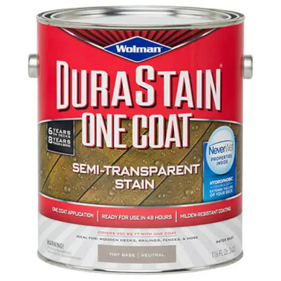Wolman 288082 DuraStain One Coat Semi-Transparent Stain 1-Gallon Neutral Base