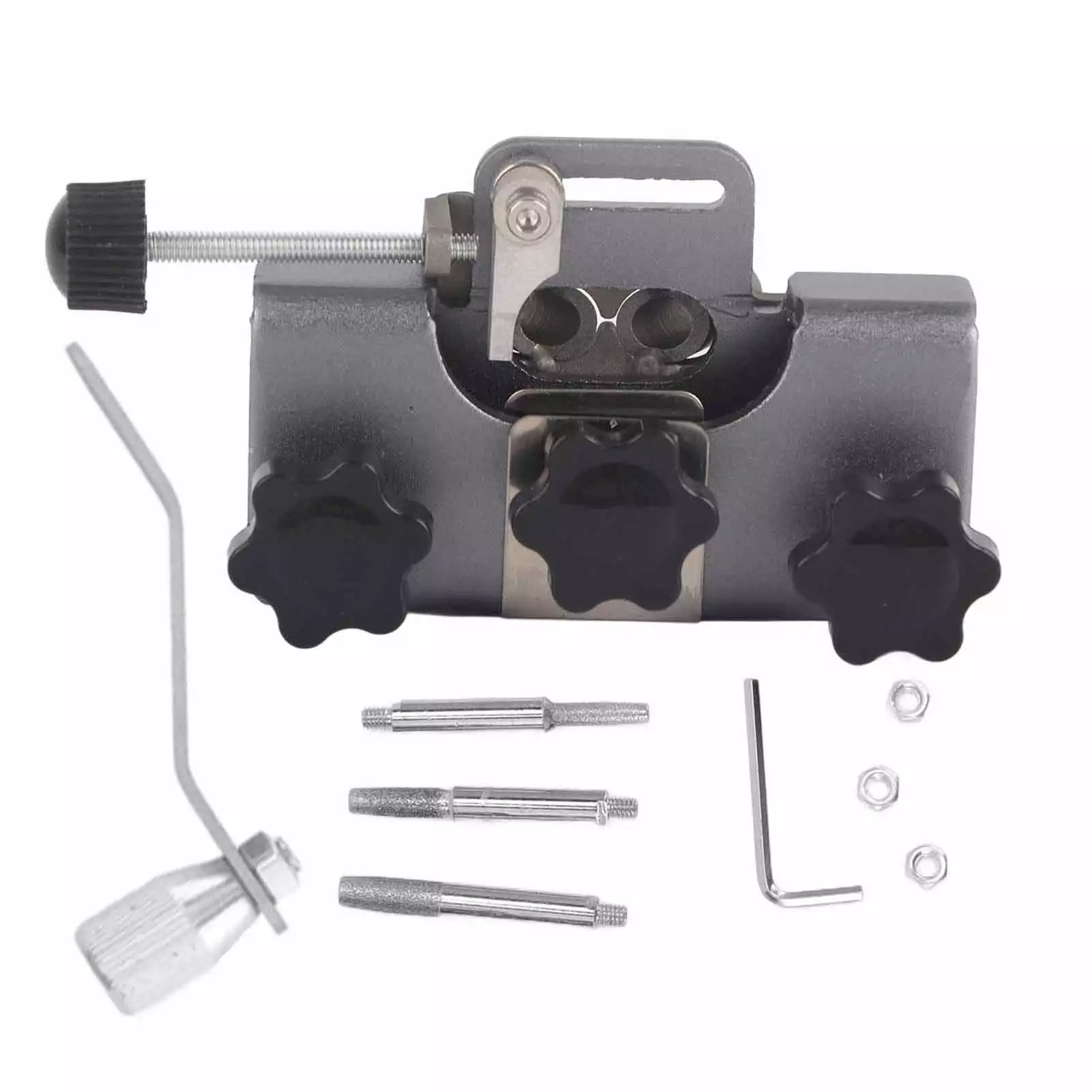 Flash Sale Chainsaw Sharpener Travel-friendly Featherweight Hand Crank Chain Sharpening Jig Electric Saws Gray HRHousruse