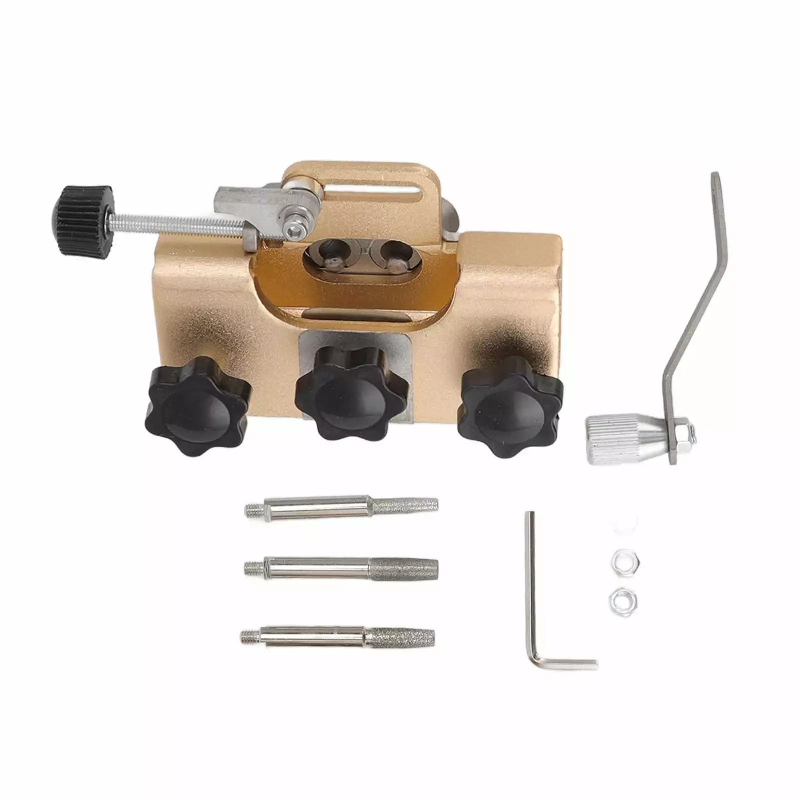 Flash Sale Chainsaw Sharpener Travel-friendly Featherweight Hand Crank Chain Sharpening Jig Electric Saws Gold HRHousruse