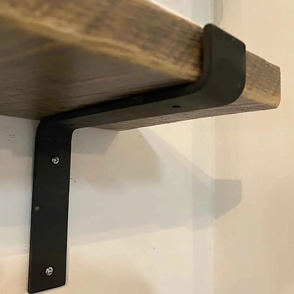 Black Metal Shelf Bracket ‘‘S'' Style, 10"