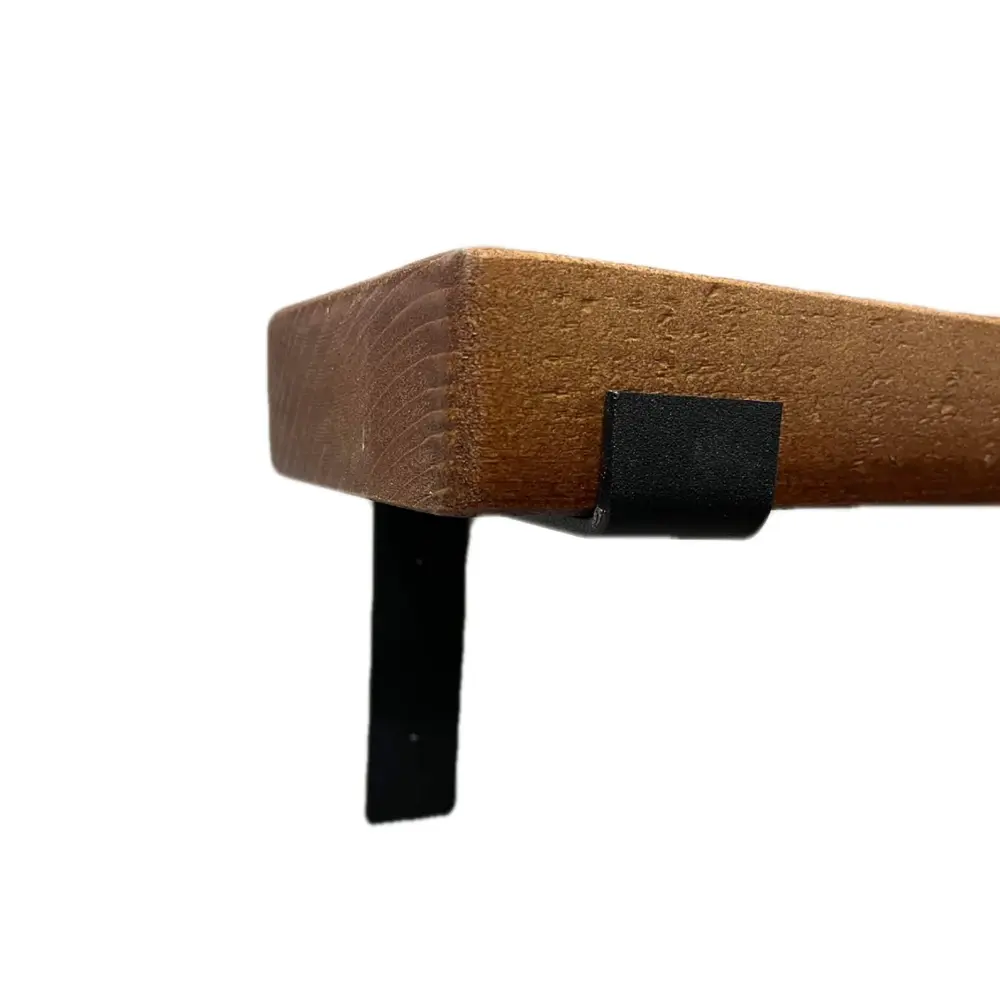 Black Metal Shelf Bracket ''S'' Style, 8"
