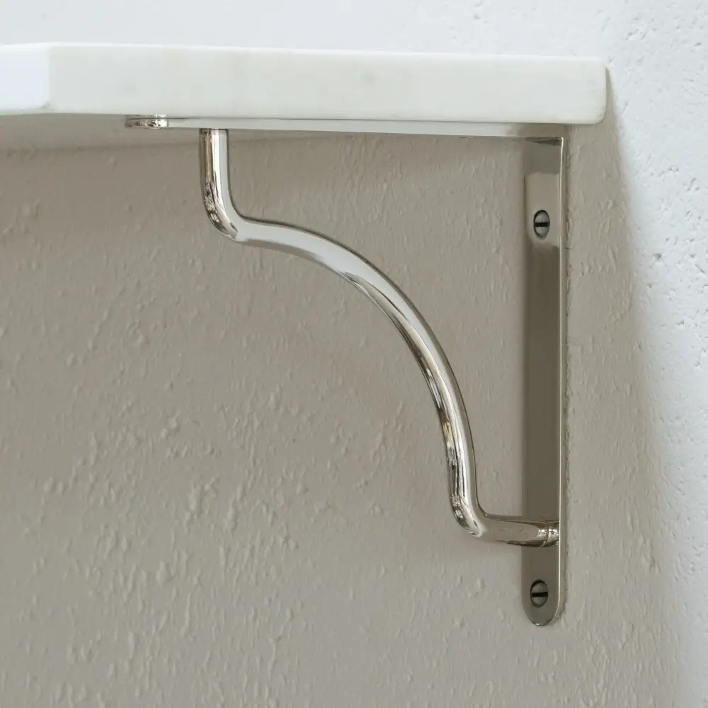 Kilburn Shelf Bracket 150mm - Shiny Nickel