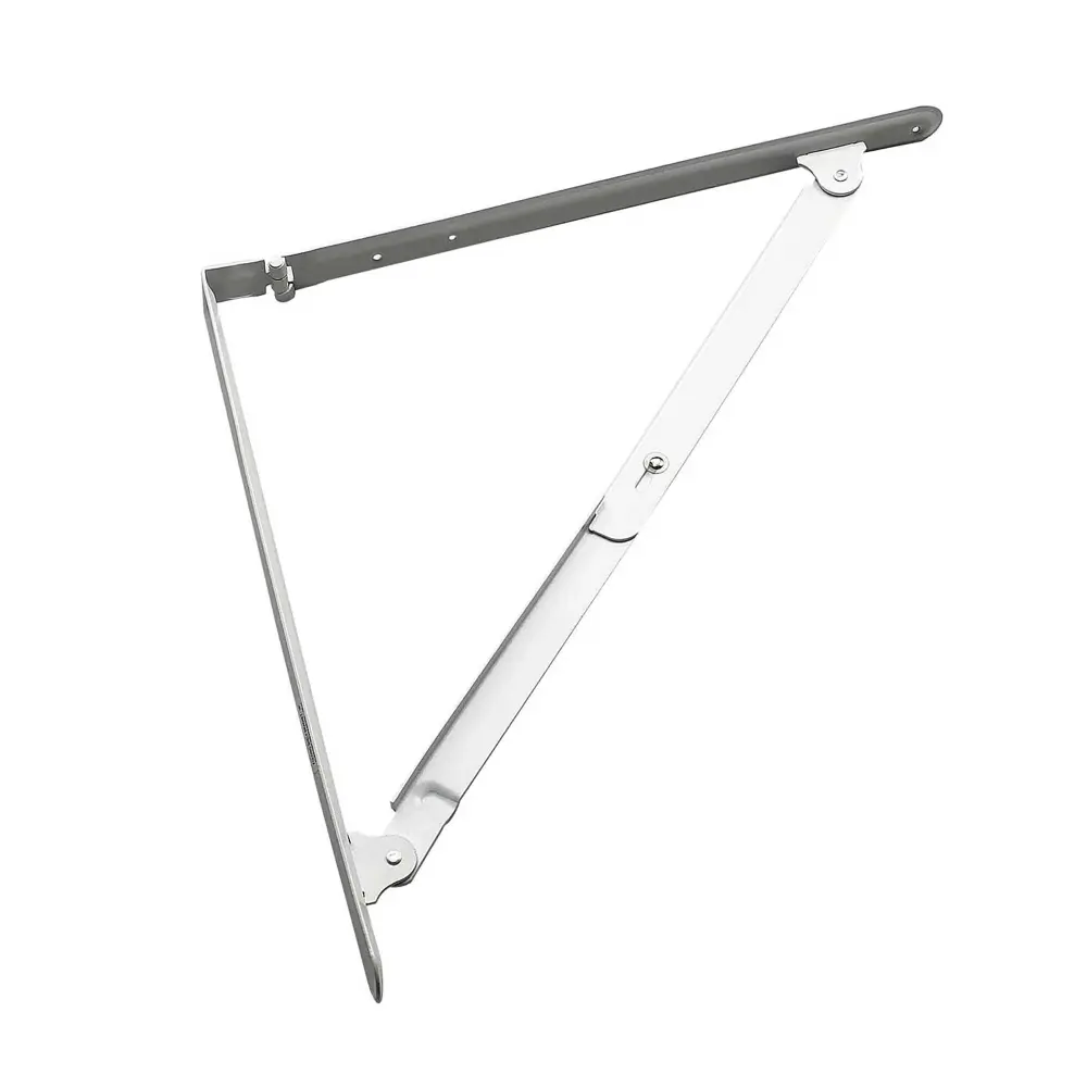 White Folding Shelf Bracket, 16'' x 16''