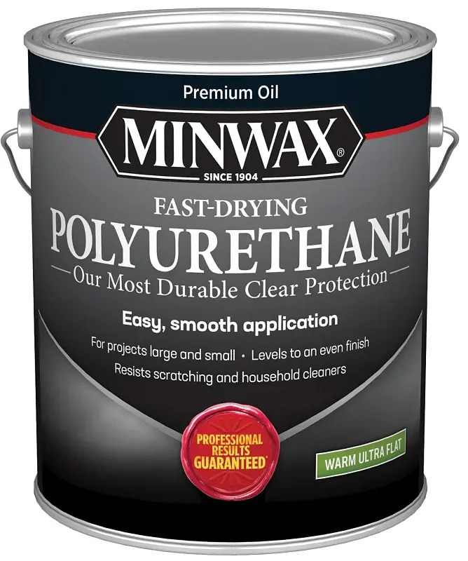 Minwax 710270000 Fast-Drying Polyurethane, Ultra Flat, Glass-like, 1 gal