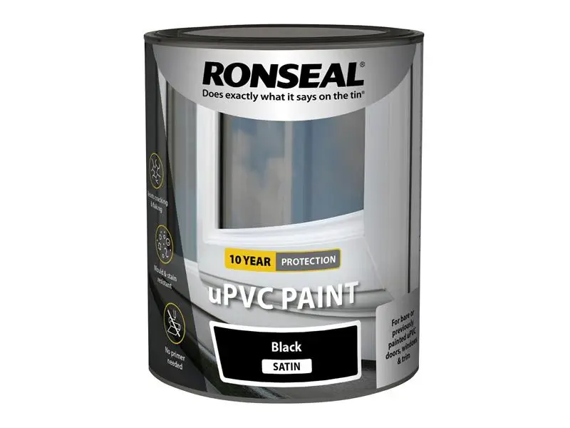 Ronseal uPVC Paint Ebony Satin 750ml