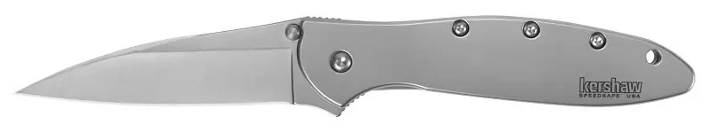 Kershaw 1660 Leek Knife, Drop Point Blade, Bead-Blasted Blade, 7 OAL, 3 L Blade, Stainless Reinforced Blade