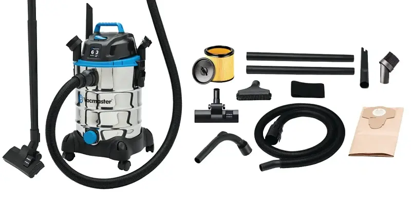 Hammer Action Vacmaster VQ607SFD Wet and Dry Vacuum Cleaner, 6 gal, Cartridge