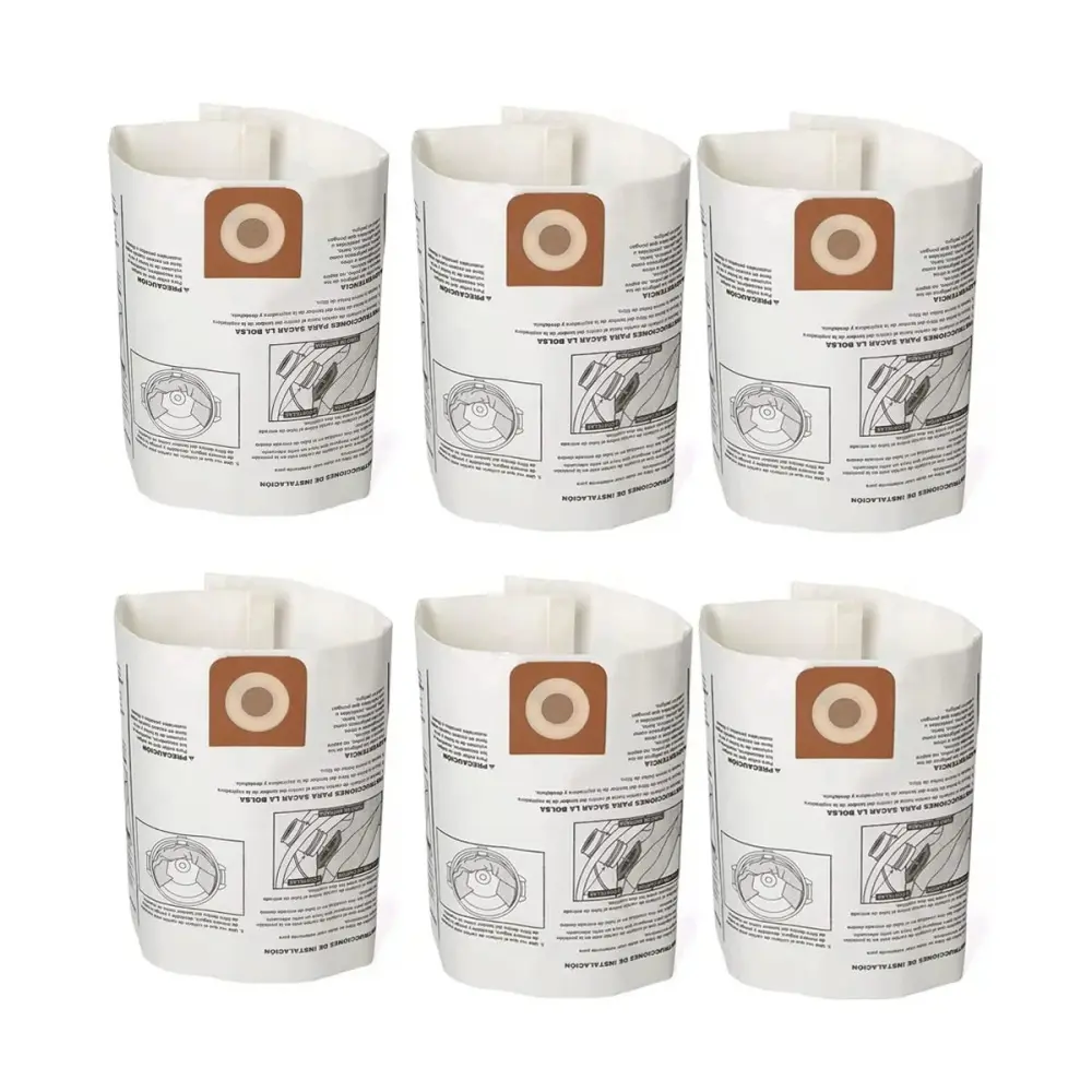 6 Pieces Wet Dry Vacuum Dust Bag 38749 Craftsman 16 To 20 Gallon Purchase Vac Ridgid